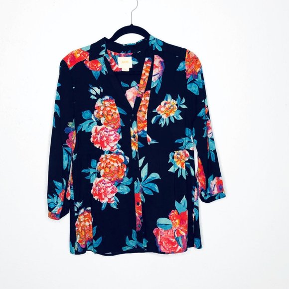 Anthropologie Tops - Anthropologie Maeve Woodland Walk Floral Blouse
